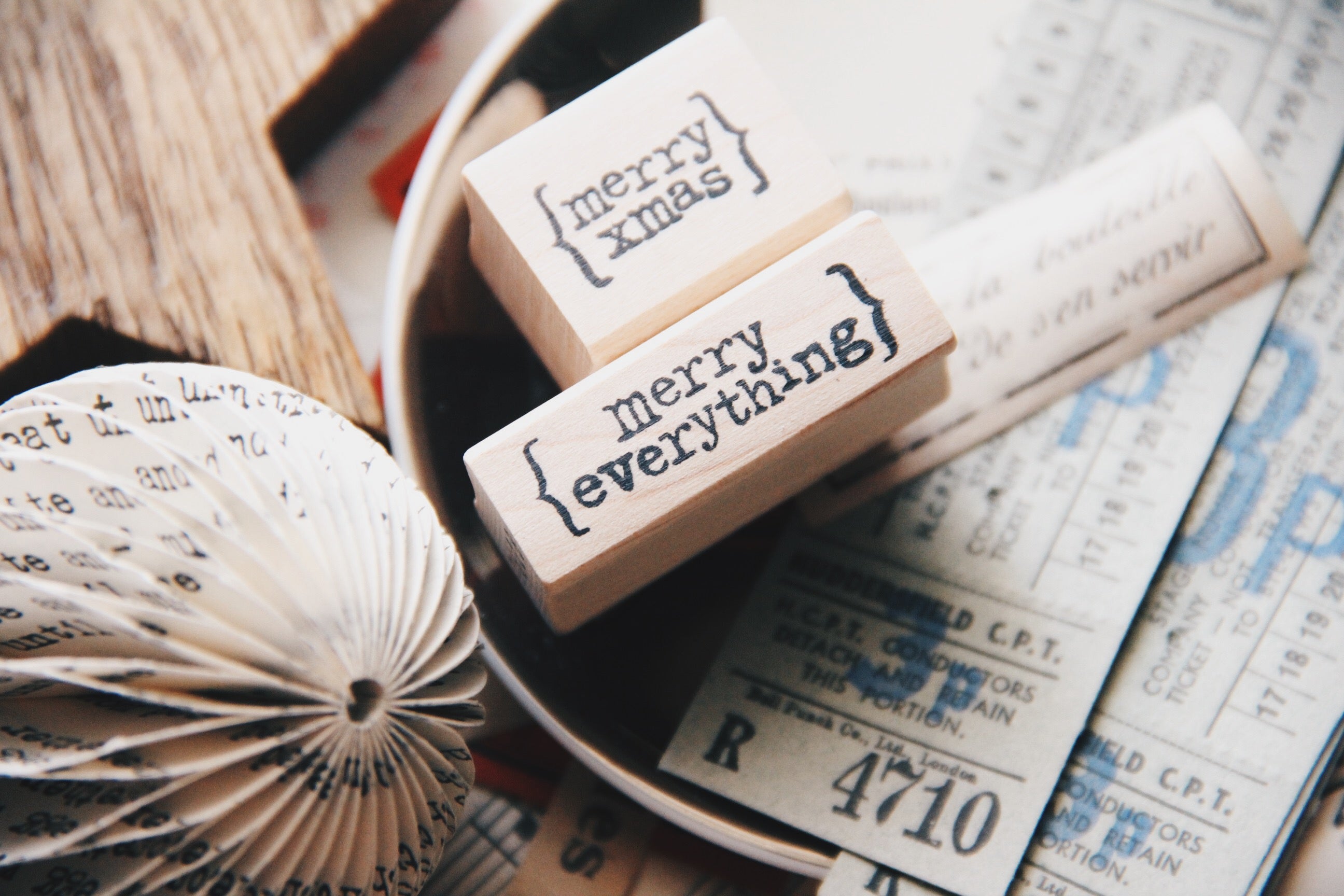 Catslife Press Merry Everything Rubber Stamp - Smidapaper Ikigai Shop