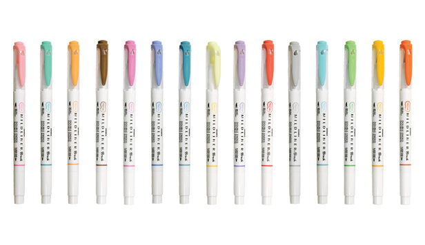 Zebra Mildliner Brush Pens (15 Colours, sold individually) - Smidapaper Ikigai Shop