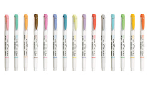 Zebra Mildliner Brush Pens (15 Colours, sold individually) - Smidapaper Ikigai Shop