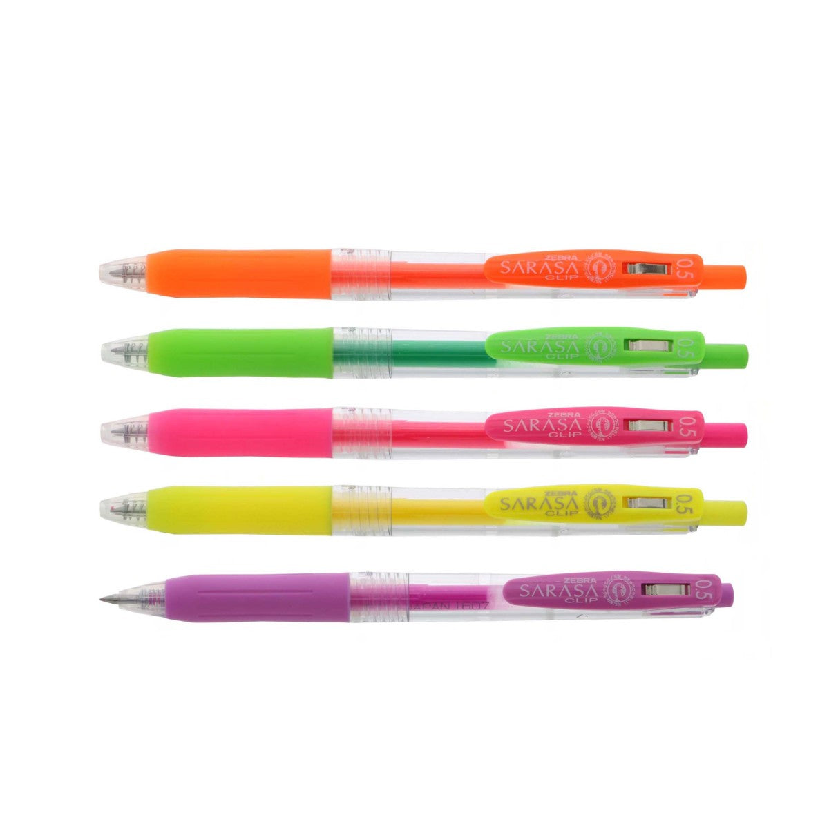Zebra Sarasa Clip Gel Pen 0.5mm - Neon Series - Smidapaper Ikigai Shop