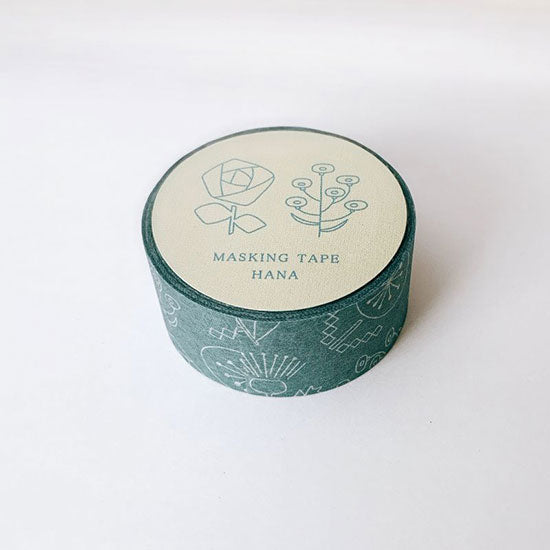 Mizushima Washi Tape: Hana-Blue Flowers - Smidapaper Ikigai Shop