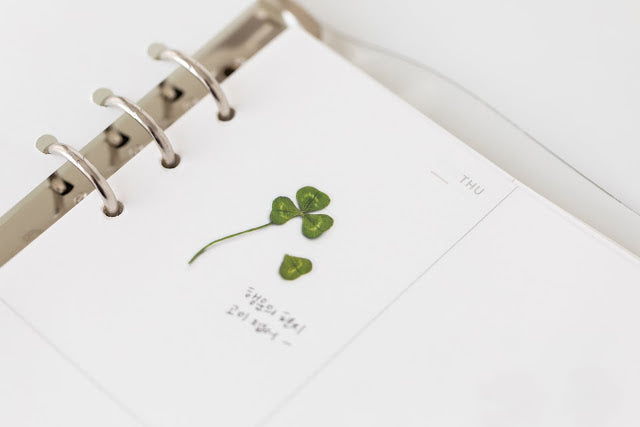 Appree Pressed Stickers- 006 Four Leaf Clover - Smidapaper Ikigai Shop