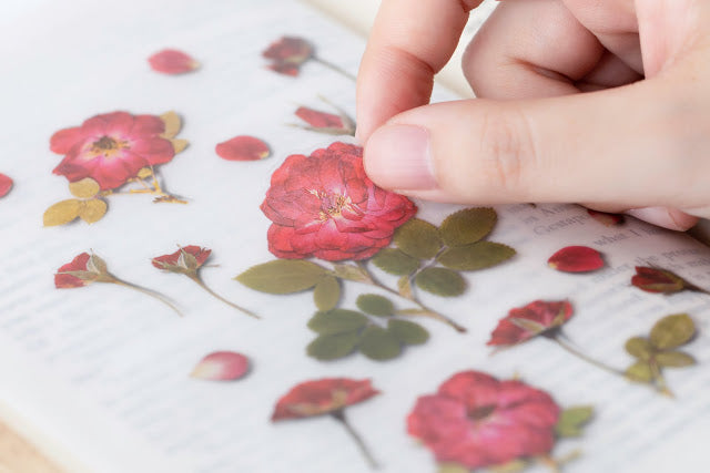 Appree Pressed Stickers- 015 Mini Rose - Smidapaper Ikigai Shop