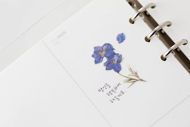Appree Pressed Stickers- 012 Larkspur - Smidapaper Ikigai Shop