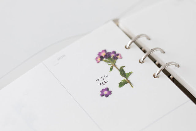 Appree Pressed Stickers- 017 Verbena - Smidapaper Ikigai Shop