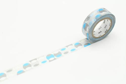 MT Washi Tape - Overlapped Dot Blue MT01D350 - Smidapaper Ikigai Shop