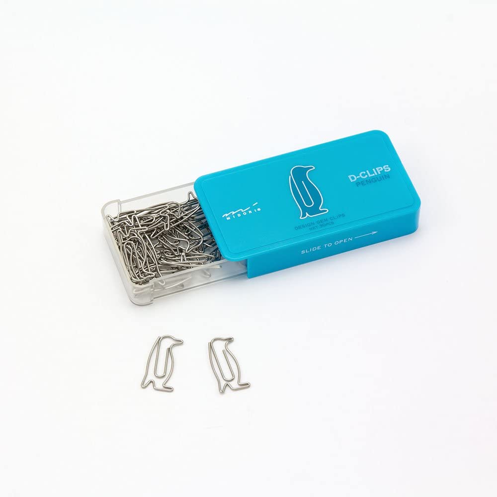 Midori D-Clips Box Penguin - Smidapaper Ikigai Shop