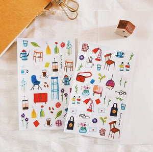 Kurukynki Sticker Sheet (A or B) - Smidapaper Ikigai Shop