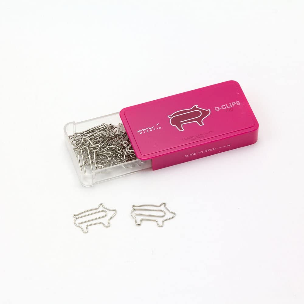 Midori D-Clips Box Pig - Smidapaper Ikigai Shop