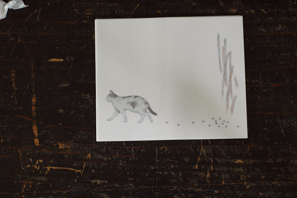 Classiky Kaishi Washi Paper- Red Bean Rice Cat - Smidapaper Ikigai Shop