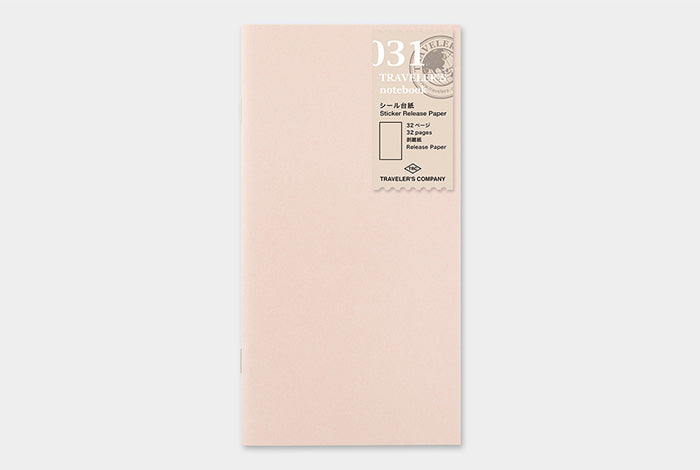 Traveler's Notebook Refill - Regular Size - 031 Sticker Release Paper