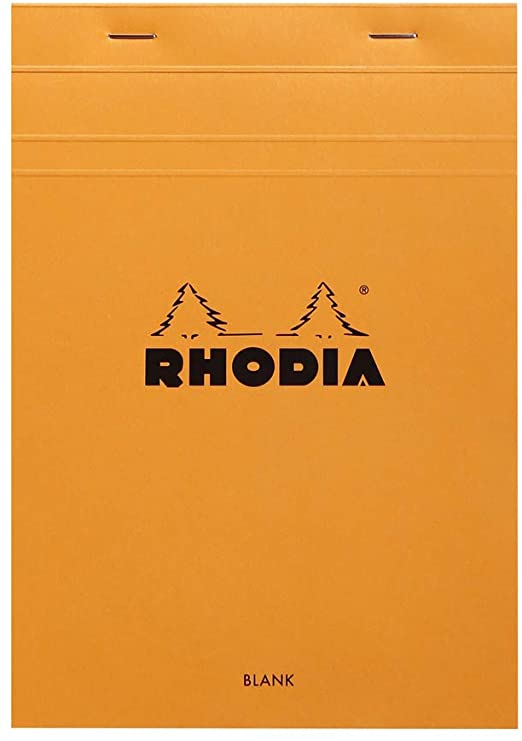 Rhodia - No 16 Top Staplebound Plain Orange - Smidapaper Ikigai Shop