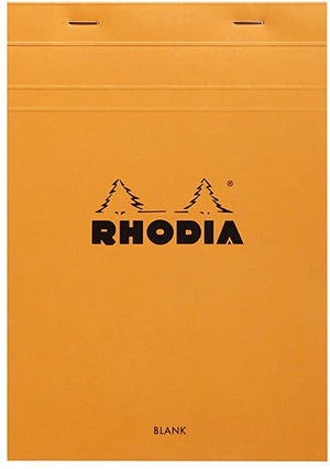 Rhodia - No 16 Top Staplebound Plain Orange - Smidapaper Ikigai Shop
