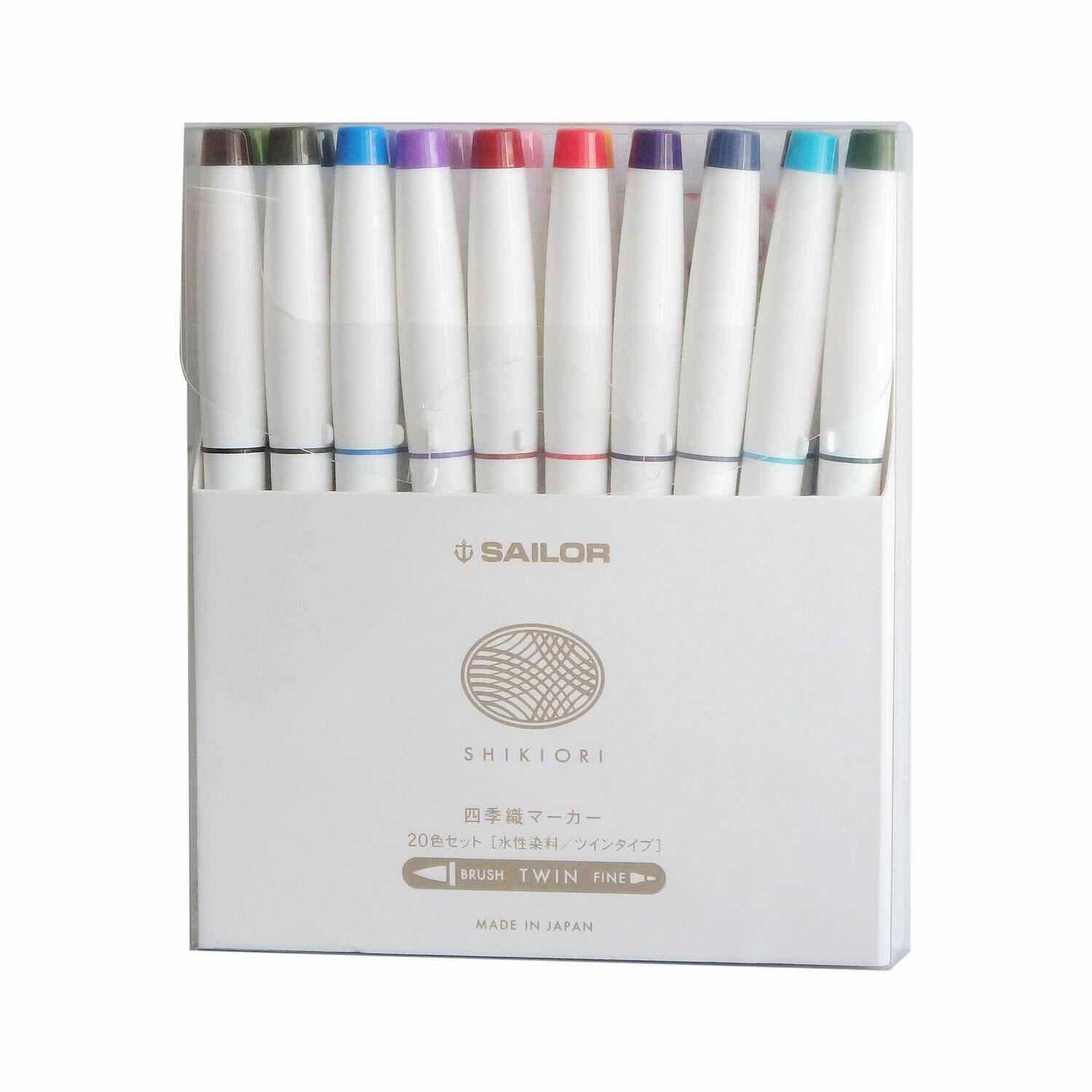 Sailor Shikiori Twin Head Brush Pen (20 individual colours) - Smidapaper Ikigai Shop