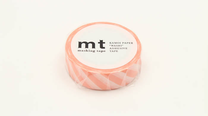 MT Washi Tape - Stripe Salmon Pink MT01D370 - Smidapaper Ikigai Shop