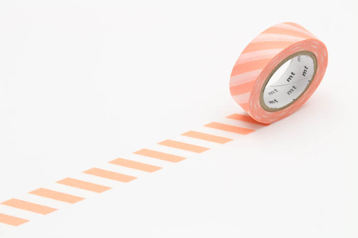 MT Washi Tape - Stripe Salmon Pink MT01D370 - Smidapaper Ikigai Shop