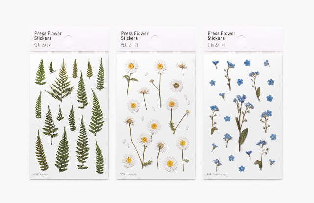 Appree Pressed Stickers- 003 Bracken - Smidapaper Ikigai Shop
