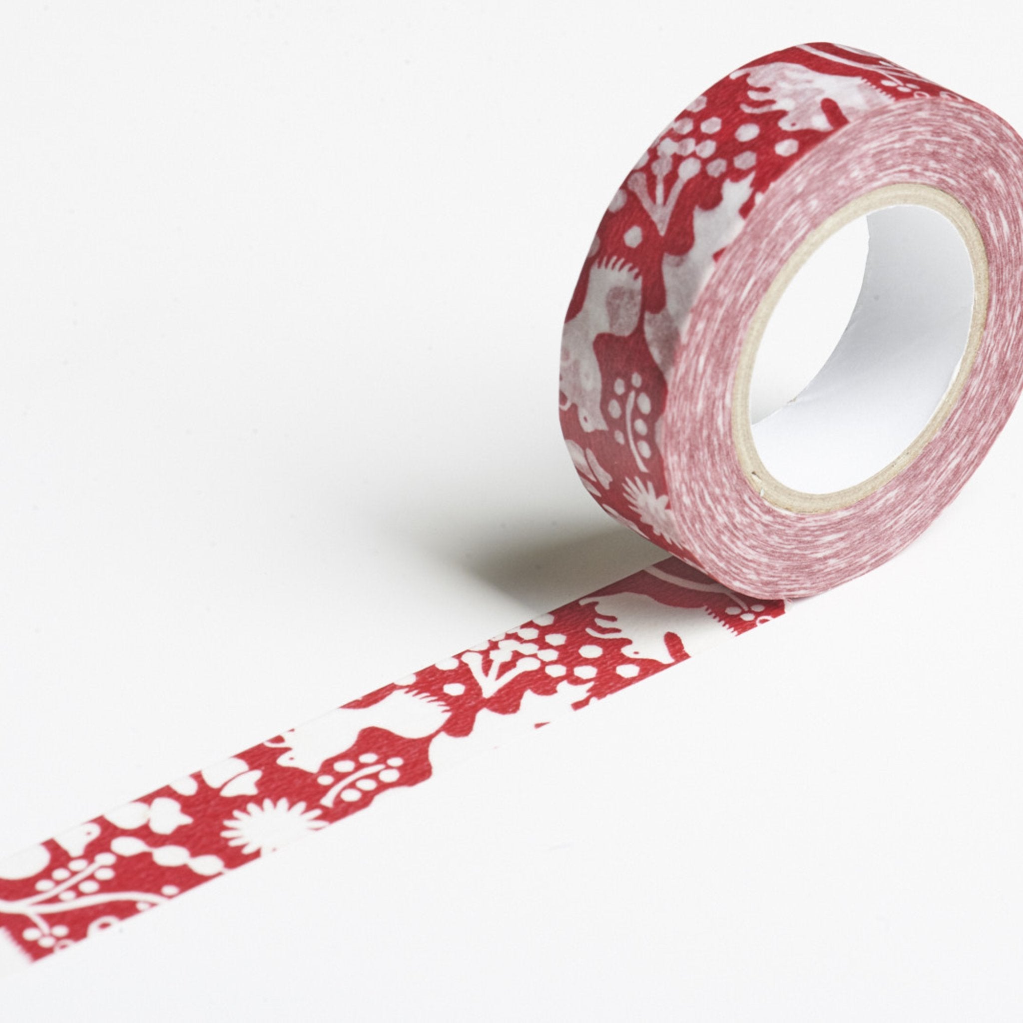 Classiky Forest Squirrel Red+ Pink Flower Washi Tape (Set of 2) - Smidapaper Ikigai Shop