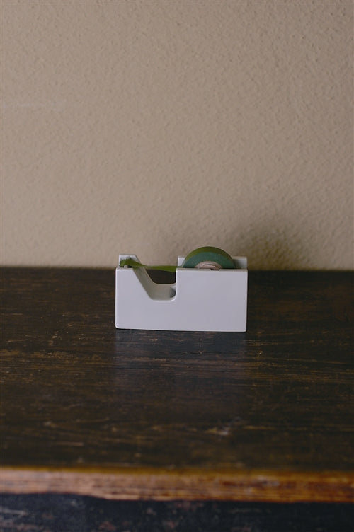 Classiky x Kata Kata : White Porcelain Tape Cutter - Smidapaper Ikigai Shop