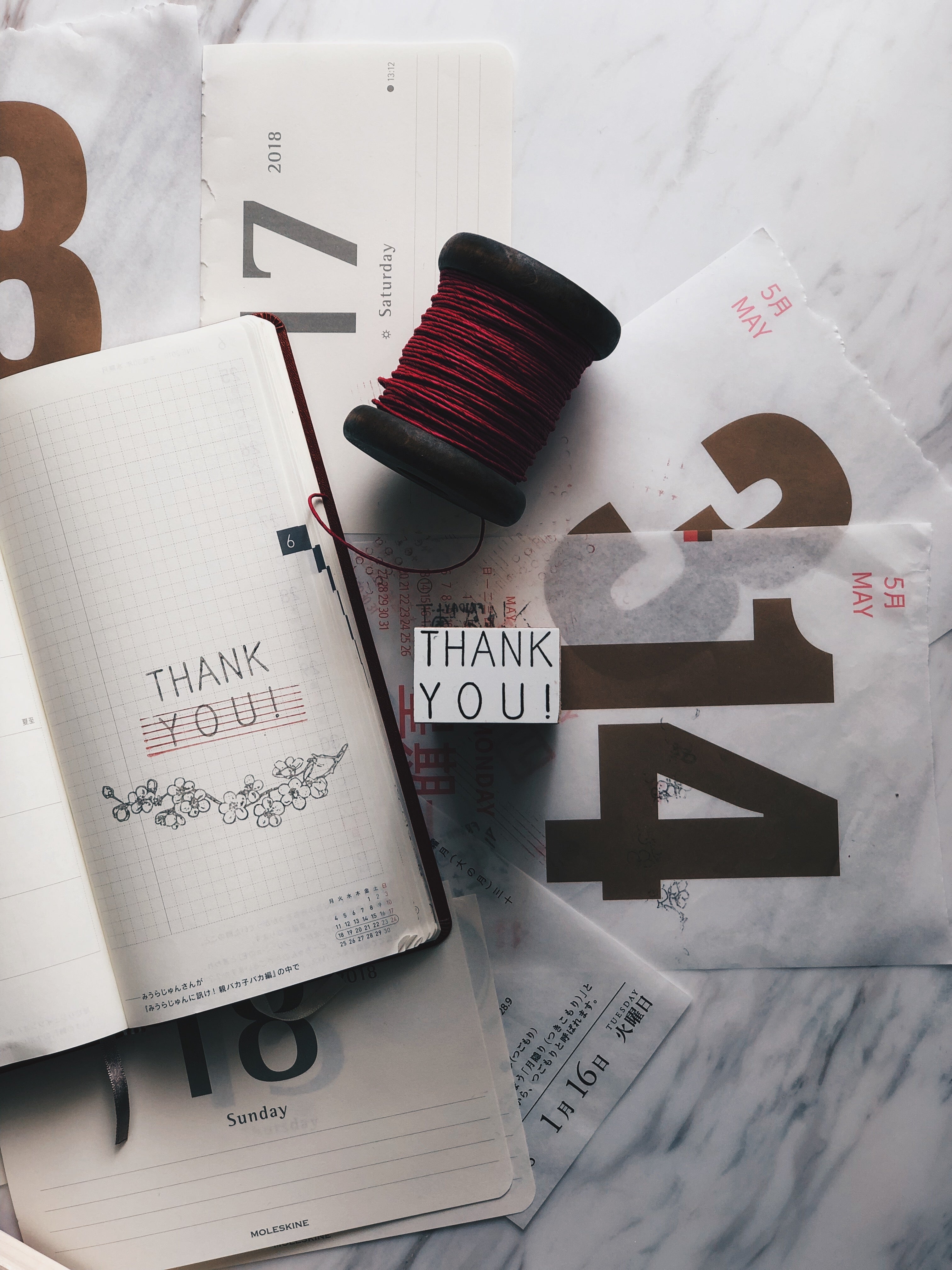 Osco Labo Thank You Rubber Stamp - Smidapaper Ikigai Shop