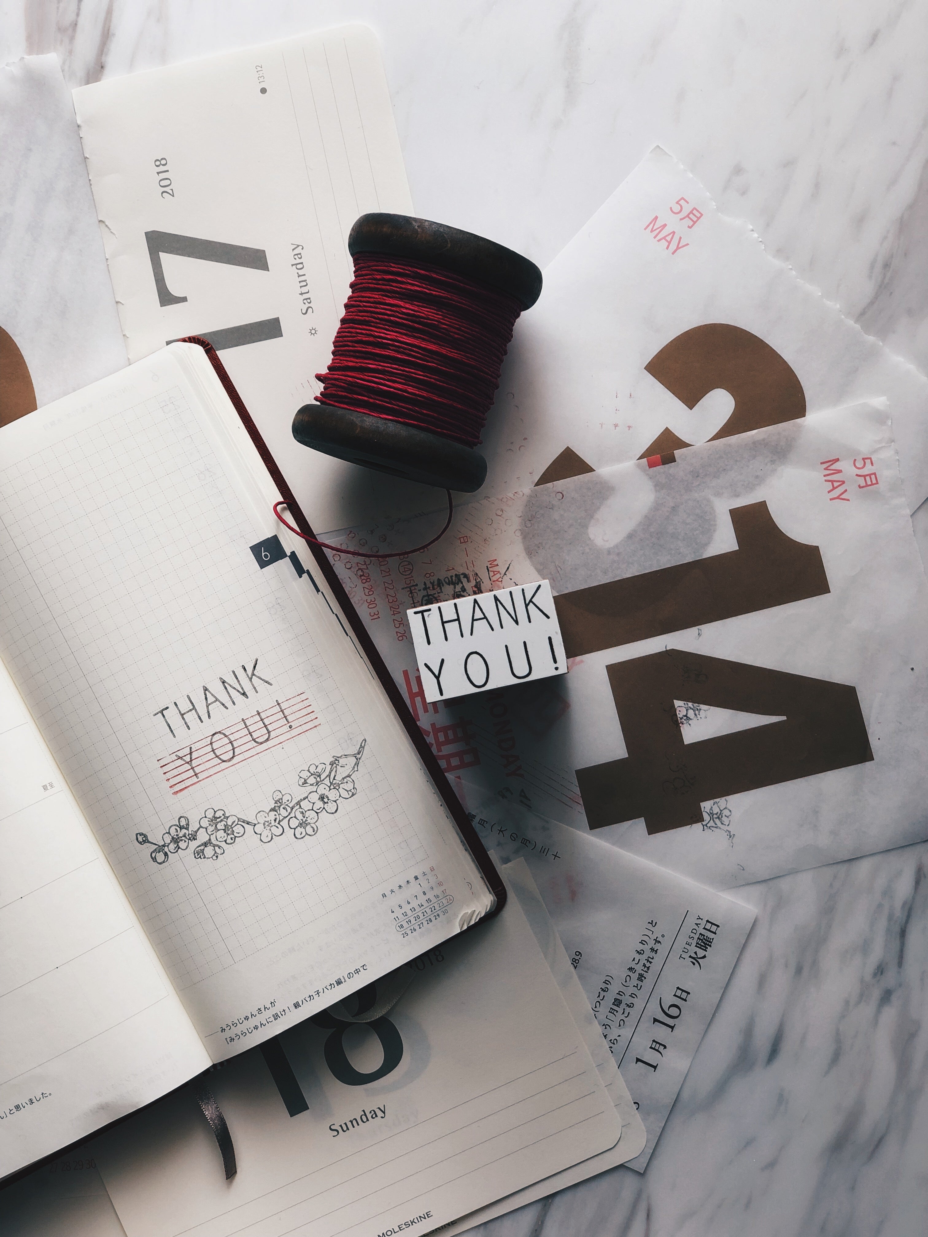 Osco Labo Thank You Rubber Stamp - Smidapaper Ikigai Shop