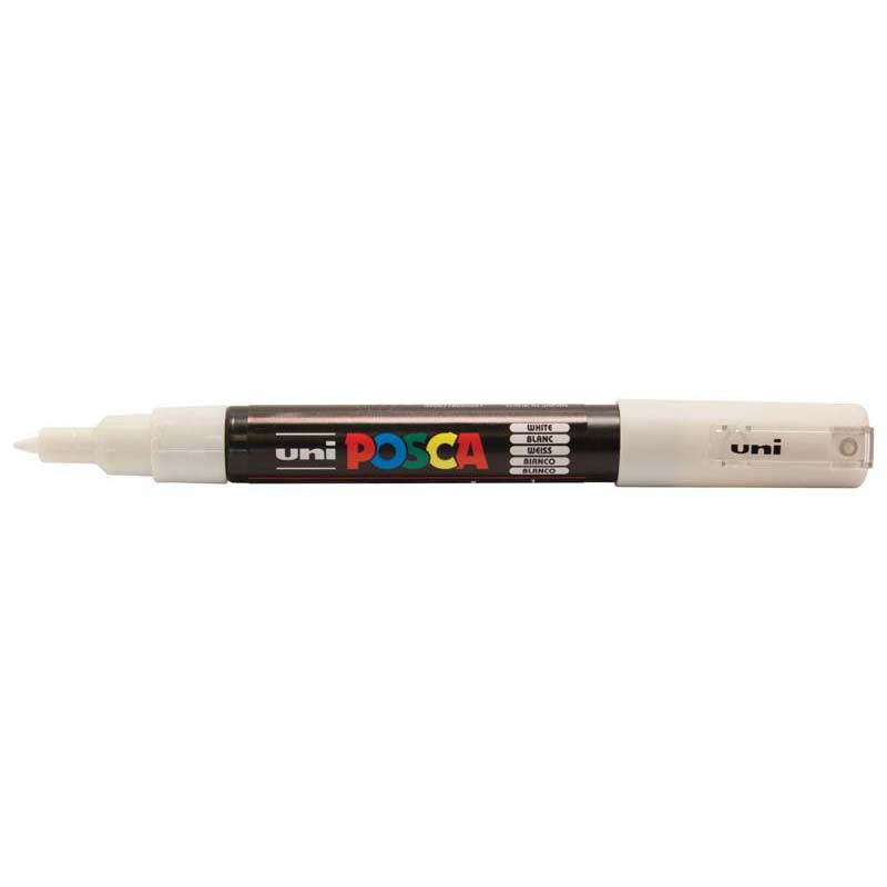 Uni-Ball Posca Round Tip Poster Coloured Marker - White - Smidapaper Ikigai Shop