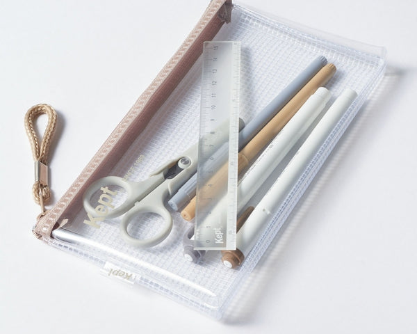 Kept Clear Pencil Case Flat-5 Colours