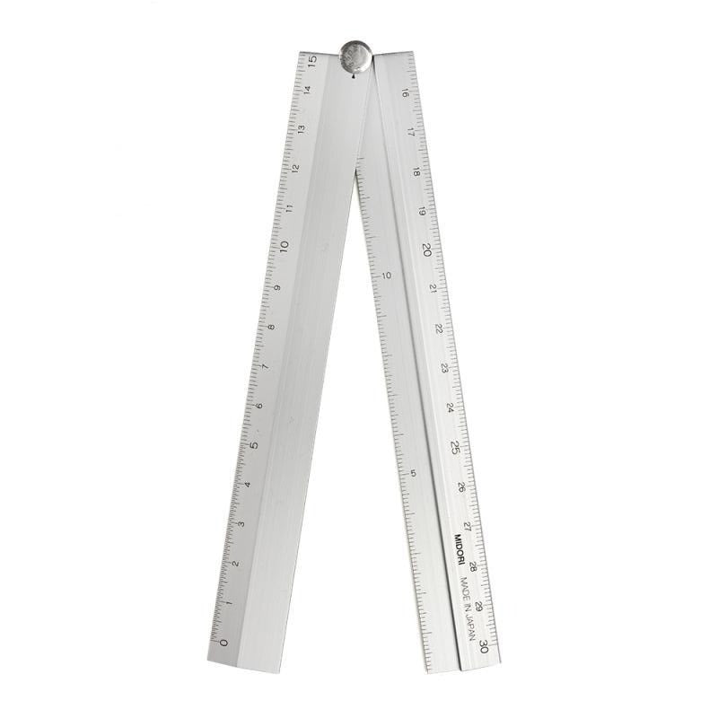 Midori Aluminium Multi-Ruler 30cm - Smidapaper Ikigai Shop