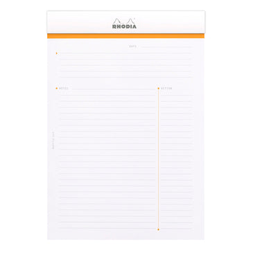 Rhodia - No 16 Top Staplebound Meeting White - Smidapaper Ikigai Shop
