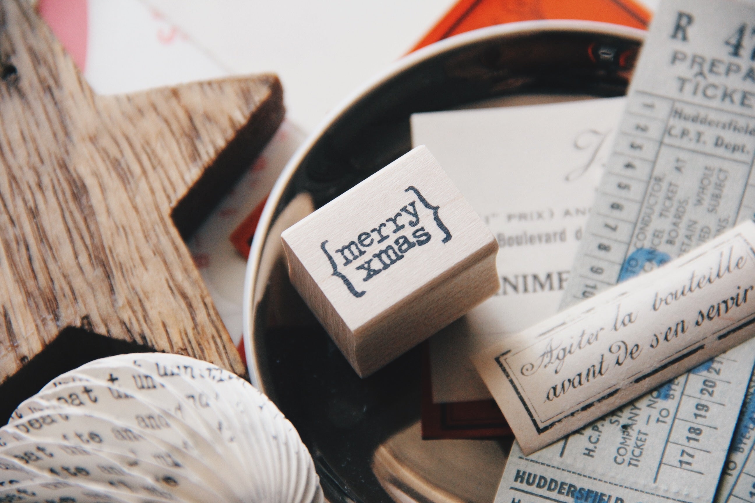 Catslife Press Merry Xmas Rubber Stamp - Smidapaper Ikigai Shop