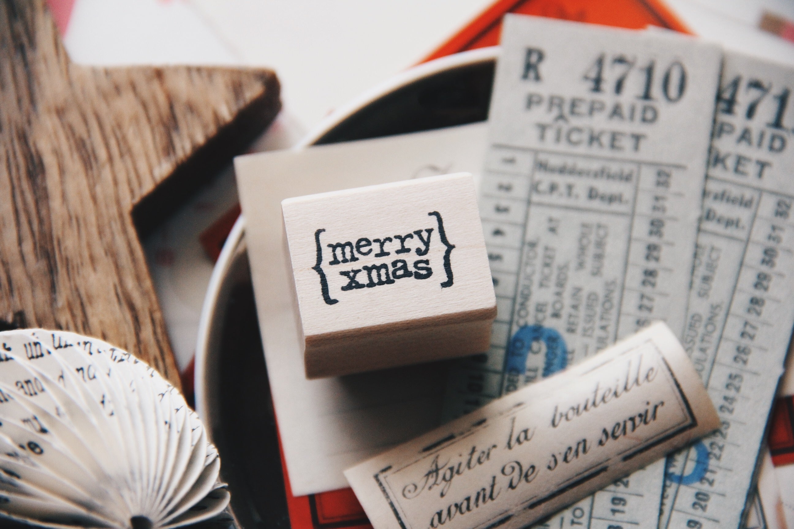 Catslife Press Merry Xmas Rubber Stamp - Smidapaper Ikigai Shop